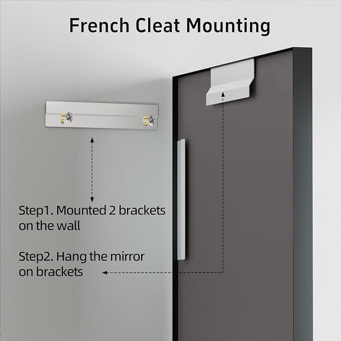 20”x 28” Black Bathroom Mirrors for Over Sink, Square Corner Rectangle Mirror, Bathroom Vanity Mirror, for Bedroom Living Room Entryway Decor, Tempered Glass, Hangs Horizontal/Vertical
