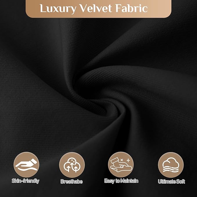 114" U Shaped Cloud Couch Sectionals Oversized Sectional Couches for Living Room Modular Couch, Large Velvet Cloud Sofa with Movable Ottoman, Black
