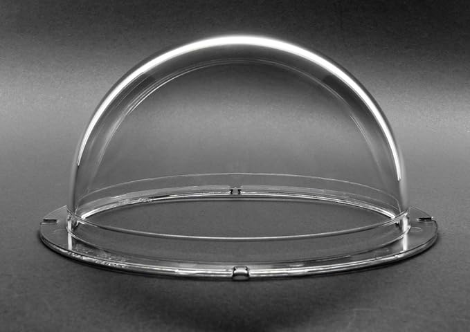 JMX Acrylic/PC CCTV Replacement Clear Camera Dome Cover Security Camera Housing Pet Dog Fence Window Skylight Window (4 Inches H: 2.244", Transparent)