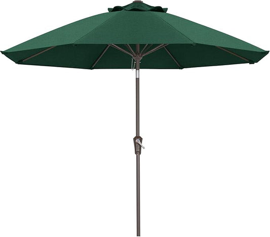 ABCCANOPY 10-Year No Fading 9FT Patio Umbrella, Acrylic Outdoor Table Umbrella with 8 Sturdy Ribs for Deck, Backyard, Garden, Yard (Green)