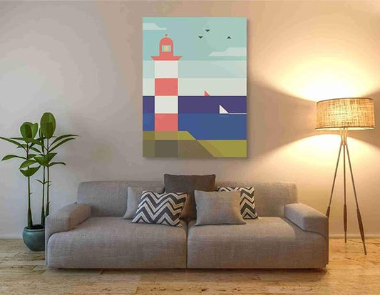 Epic Graffiti 'Lighthouse' by Antony Squizzato, Canvas Wall Art, 40"x54"