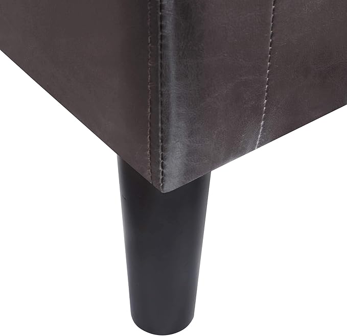 Convenience Concepts Take a Seat Churchill Accent Chair with Ottoman, Espresso Faux Leather