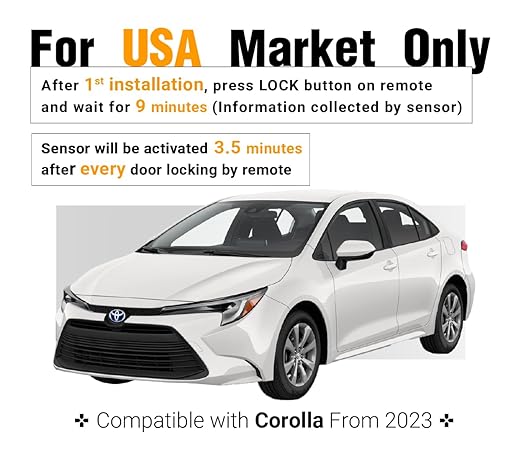 Fits for Corolla 2026 2025 2024 2023 (After Facelift), with Valet Mode, Plug & Play Smart Sensor, Anti-Theft for Wheels, Catalytic Converter, Window Breakage Protection & Power Window Controller