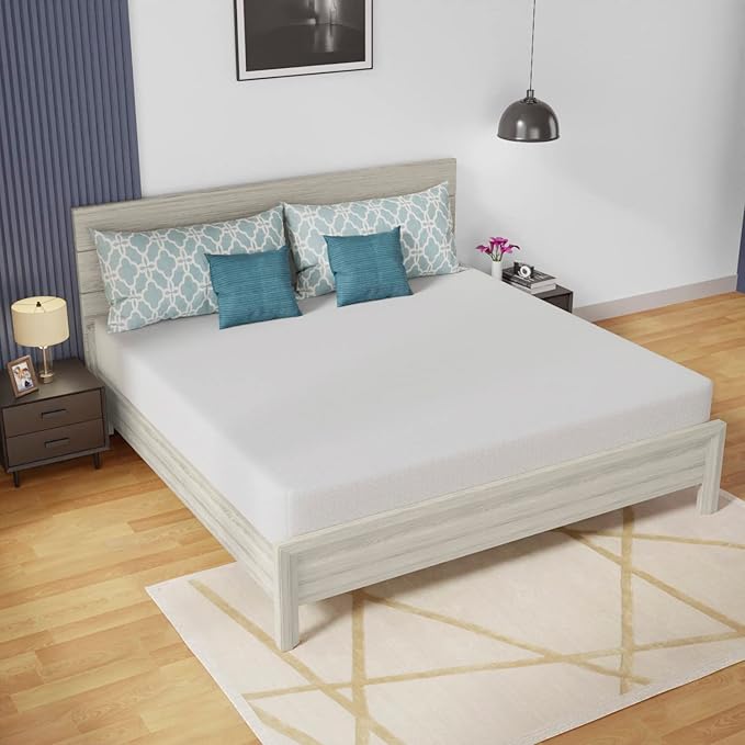 PayLessHere 10 Inch Memory Foam Mattress King Mattress Wave Comfort Foam Mattress CertiPUR-US Certified,Removable Soft Cover, mattresses for Bed Frame, Bunk Bed, Trundle, Daybed,Fiberglass Free，White