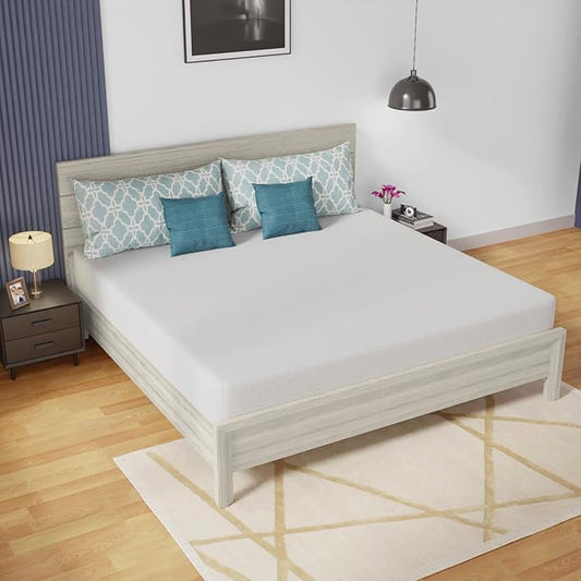 PayLessHere 10 Inch Memory Foam Mattress King Mattress Wave Comfort Foam Mattress CertiPUR-US Certified,Removable Soft Cover, mattresses for Bed Frame, Bunk Bed, Trundle, Daybed,Fiberglass Free，White