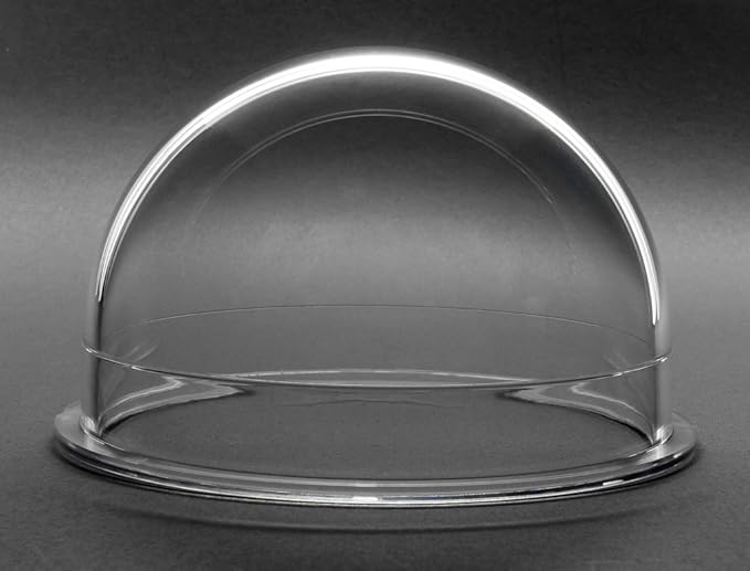 JMX Acrylic/PC CCTV Replacement Clear Camera Dome Cover Security Camera Housing Pet Dog Fence Window Skylight Window (3.8 Inches, Transparent)