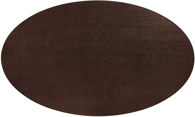 Modway Lippa Dining Table, 78", Gold Cherry Walnut