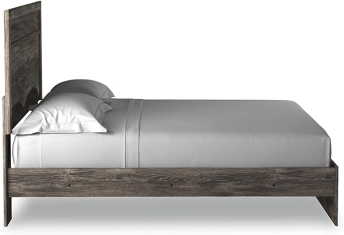 Signature Design by Ashley Ralinksi Vintage King Panel Bed with Metal Slats, Foundation or Box Spring Needed, Gray