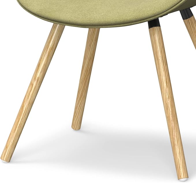 SIMPLIHOME Malden Dining Chair in Acid Green Woven Fabric, 22.8 x 20.9 x 30.9 inches, Bentwood Design with Light Wood Legs, Modern Seating for Dining Room