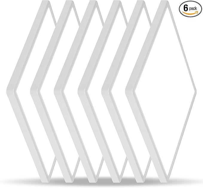 Goeco 6 Pack Ultra Slim Flush Mount Ceiling Light Fixture, 12 Inch 24W Surface Mount LED Panel Light for Bedroom, Kitchen, Bathroom- 0.98Inch Thickness Square