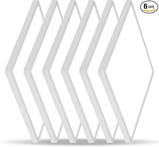 Goeco 6 Pack Ultra Slim Flush Mount Ceiling Light Fixture, 12 Inch 24W Surface Mount LED Panel Light for Bedroom, Kitchen, Bathroom- 0.98Inch Thickness Square