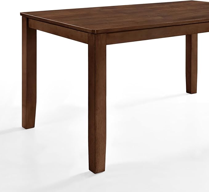New Classic Furniture Pascal 59 in. Rectangle Wood Dining Table, Walnut