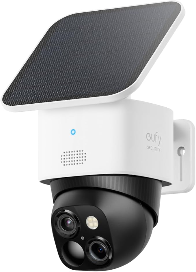 eufy Security Indoor Cam S350 & SoloCam S340(Bundle), Dual Cameras, 4K UHD Security Camera with 8× Zoom, 360° Camera, Baby Monitor, Pet Camera, Human/Pet Detection, AI Tracking