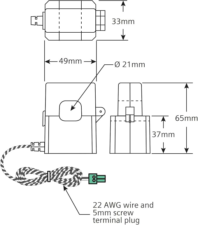 SIEMENS INHEM010 Inhab Smart Home Energy Monitor 200A Main Current Transformer (CT) 3-Phase Sensor Kit Add On
