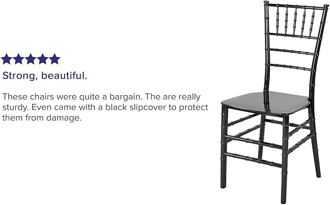 Flash Furniture 2 Pk. HERCULES Series Mahogany Resin Stacking Chiavari Chair