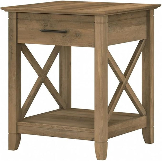 Bush Home Key West Nightstand with Drawer in Reclaimed Pine