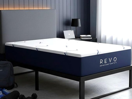 REVO Sleep 14-Inch Gel Memory Foam Mattress, Twin – Cooling Recovery Mattress for Athletes, Pressure Relief for Muscles & Joints, Contouring Support, Breathable Performance Sleep Surface