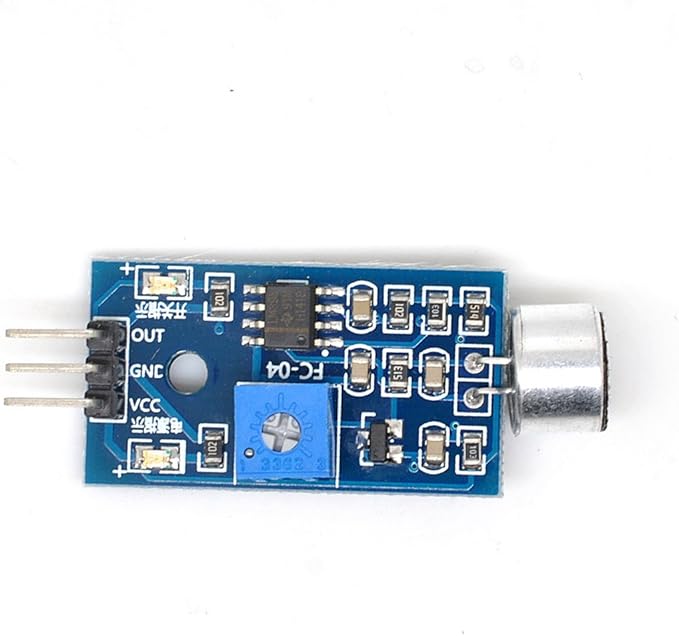 Oiyagai 5PCS Sound Sensor Microphone Module for Arduino, High Sensitivity Voice Detection with Digital & Analog Output, Adjustable Threshold