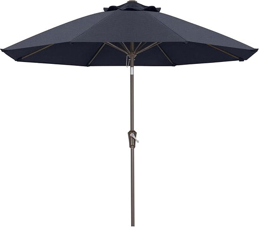 ABCCANOPY 10-Year No Fading 9FT Patio Umbrella, Acrylic Outdoor Table Umbrella with 8 Sturdy Ribs for Deck, Backyard, Garden, Yard (Navy Blue)