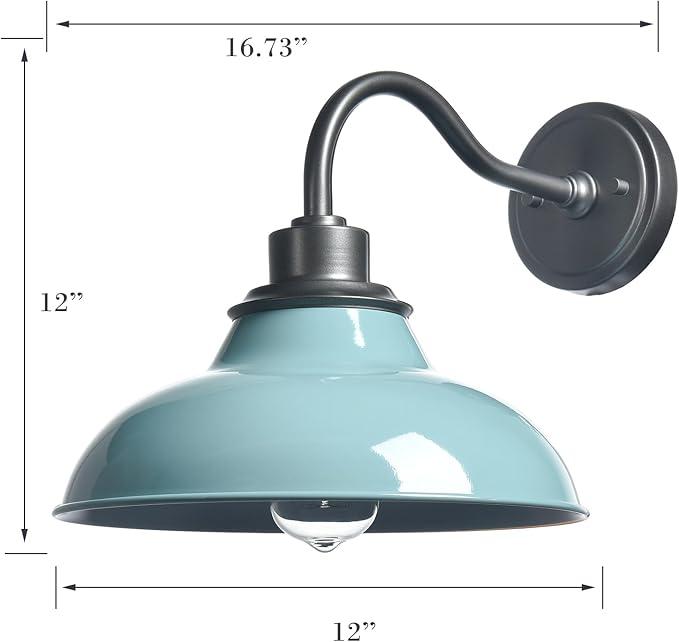 HYDELITE Blue Sconces Wall Lighting Modern Wall Sconce Light for Bedroom Living Room Kitchen Hallway Indoor Gooseneck Nautical Sea Green