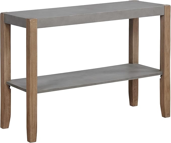 Alaterre Furniture Newport Dining Table Set, Concrete Gray