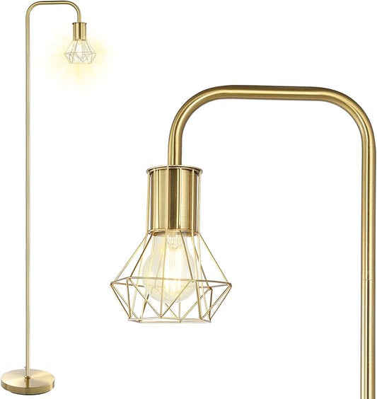 BoostArea Floor lamp,Industrial Floor Lamp,Standing Lamp,E26 Socket,On/Off Footswitch,Whole Metal,Modern Floor Lamp for Bedroom,Office, Living Room,Rustic,Vintage,Farmhouse(No Bulb)