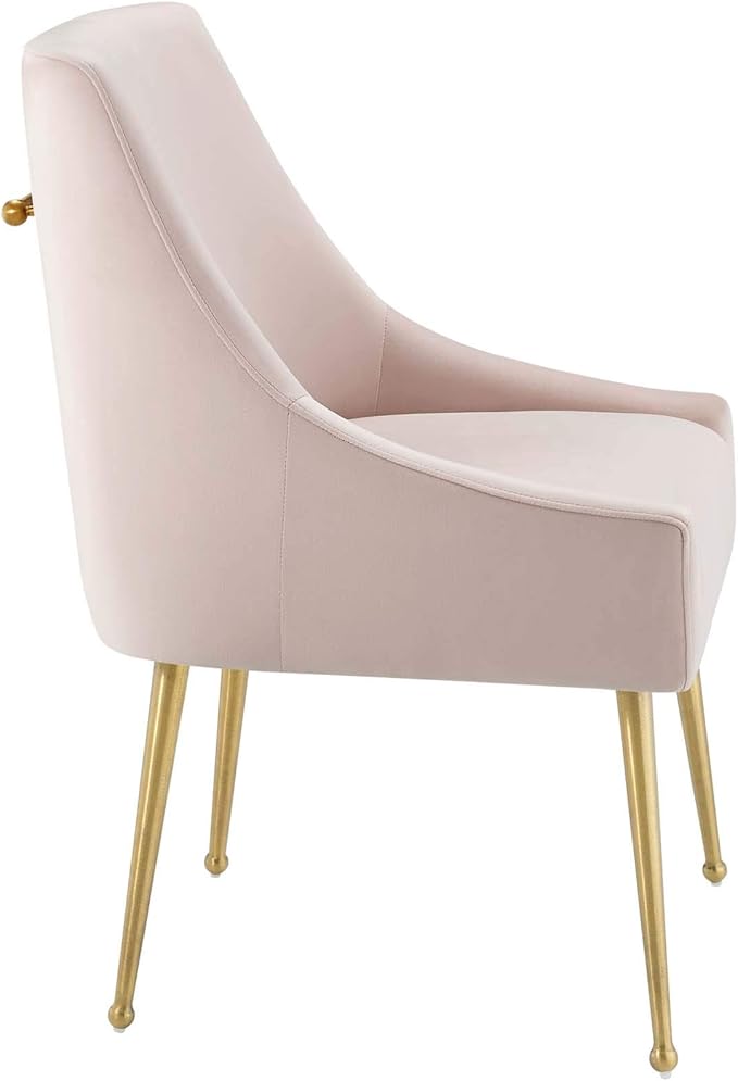 Modway Discern Upholstered Performance Velvet Dining Chair, Pink