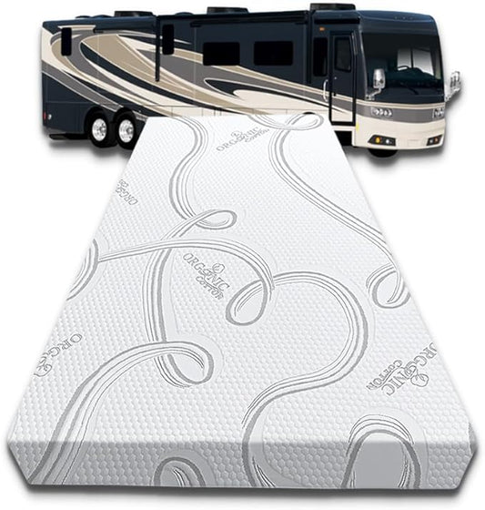 FoamRush 6-Inch Truck (36" x 76") Gel Memory Foam Mattress Replacement with Cover, Medium Firm, Comfort Pressure Relief and Support, Plush Cotton Cover, Made in USA, Travel Camper Trailer RV