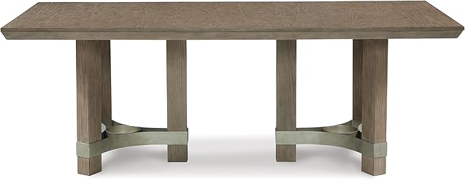 Signature Design by Ashley Chrestner Contemporary Rectangular Dining Room Table, Brown Finish