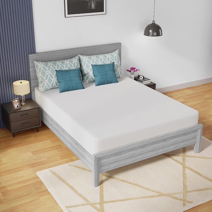 10 Inch Memory Foam Mattress Queen Mattress Wave Comfort Foam Mattress CertiPUR-US Certified,Removable Soft Cover, mattresses for Bed frame, Bunk Bed, Trundle, Daybed,White,Fiberglass Free
