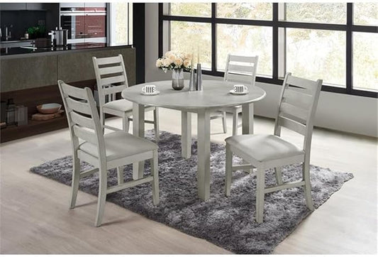 New Classic Furniture Pascal 47" Round Dining Table, Driftwood Gray