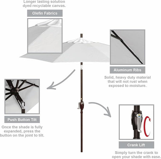 California Umbrella 7.5' Round Aluminum Market Umbrella