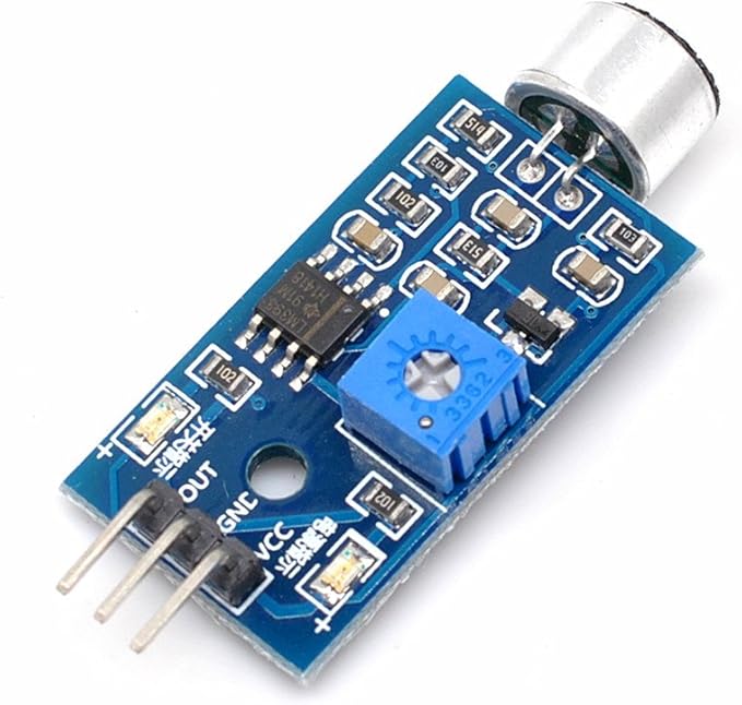 Oiyagai 5PCS Sound Sensor Microphone Module for Arduino, High Sensitivity Voice Detection with Digital & Analog Output, Adjustable Threshold