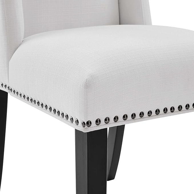 Modway EEI-2748-WHI-SET Baron Dining Chair Fabric Set of 2, White
