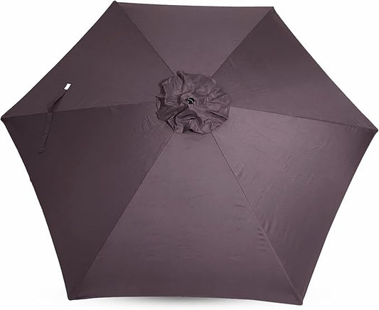 Sfmora 9ft Patio Umbrella Replacement Canopy for 6 Ribs, Outdoor Umbrella Canopy ONLY, Market Umbrella Top, Water-Resistant & UV-Protective
