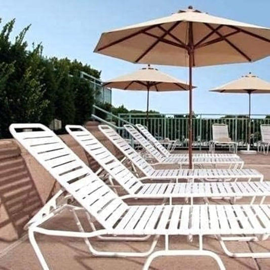 2" x20' ft Vinyl Straps for Patio Chairs Repair Outdoor Lawn Furniture Strapping Matte Finish (Gray) + 20 Free Rivets!