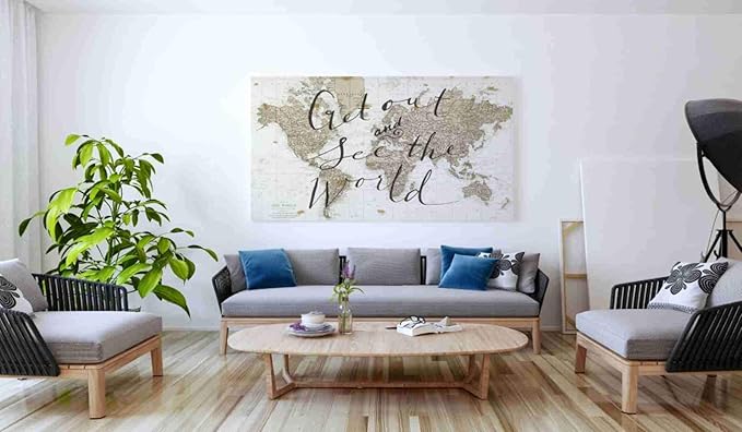 Epic Graffiti 'Get Out and See the World' by Sara Zieve Miller, Canvas Wall Art, 60"x40"
