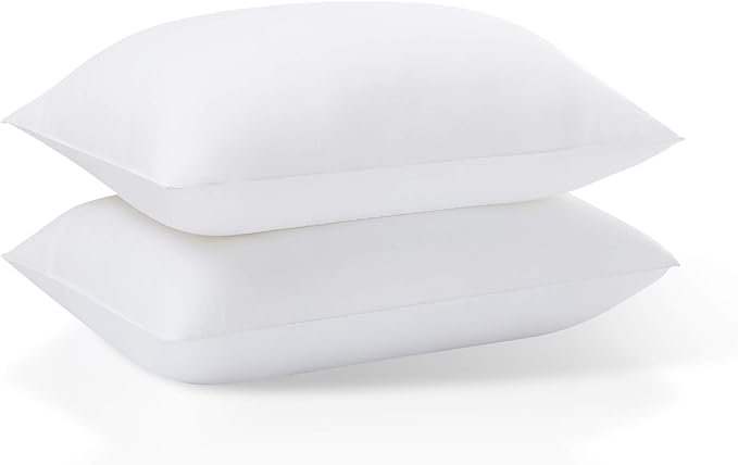 Acanva Basic Bed Pillow Soft Rest Cushion Stuffer for Sleeping, King, White 2 Count