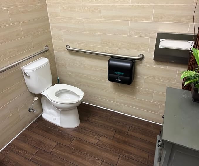Touchless Wall-Mounted Toilet Paper Dispenser for Bath Tissue | Smart Sensor Toilet Paper Holder Compatible with Two-Ply Toilet Tissue | Home, Industrial & Commercial Restrooms