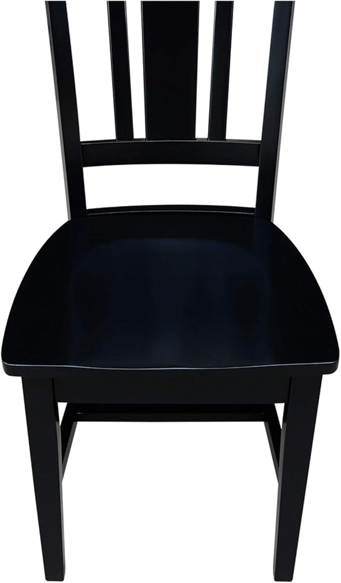 International Concepts San Remo Splat Back Chair, Black