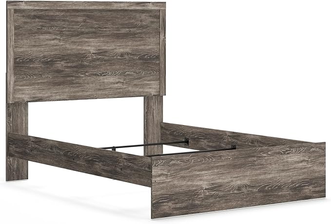 Signature Design by Ashley Ralinksi Vintage Full Panel Bed with Metal Slats, Foundation or Box Spring Needed, Gray