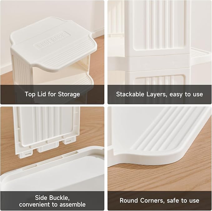 Small Shoe Rack, 5 Tier Plastic Vertical Shoe Rack for Small and Narrow Spaces, Free Standing Shoe Organizer for Closet, Entryway