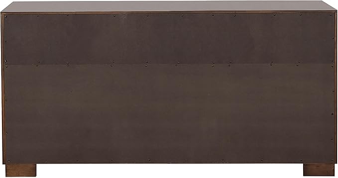 Coaster Home Furnishings Jessica Contemporary 64-inch 6-Drawer Bedroom Dresser Clothing Storage Cabinet Wide Chest of Drawers Organizer Unit Cappuccino 200713