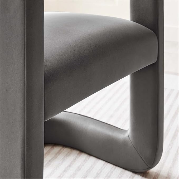 Modway Winslow Stain-Resistant Performance Velvet Accent Chair in [Color]- Open Back Barrel Armchair - Versatile Upholstered Dining Chair - Cozy Reading Chair