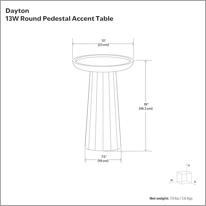 SIMPLIHOME Dayton End Table - 13 inch Wide Solid Acacia Wood Round Accent Table in Pecan Brown, Handcrafted Contemporary Nightstand or Lamp Stand for Living Room with Textured Finish, Assembled