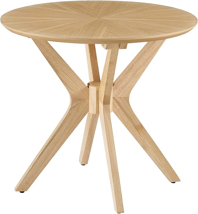 Modway EEI-6558-OAK Crossroads 24” Round Wood Side Table, Oak
