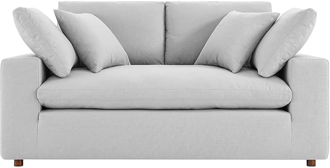 Modway EEI-4859-LGR Commix Down Filled Overstuffed Loveseat, Light Gray