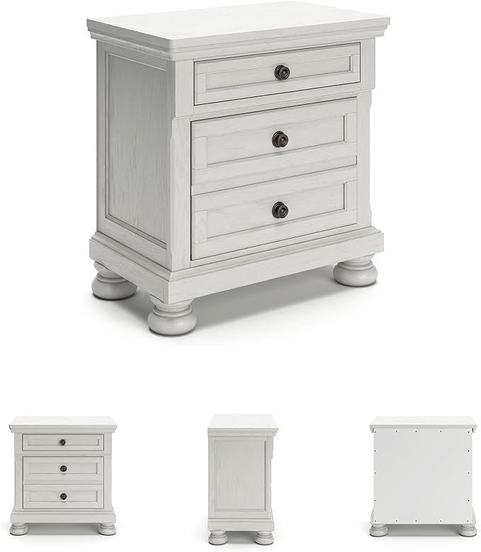Signature Design by Ashley Robbinsdale Traditional 2 Drawer Night Stand, White