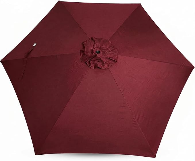 Sfmora 9ft Patio Umbrella Replacement Canopy for 6 Ribs, Outdoor Umbrella Canopy ONLY, Market Umbrella Top, Water-Resistant & UV-Protective