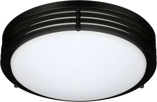 Good Earth Lighting Majestic Ceiling Fixture, 11-in, 1000 Lumens, Dimmable, Matte Black